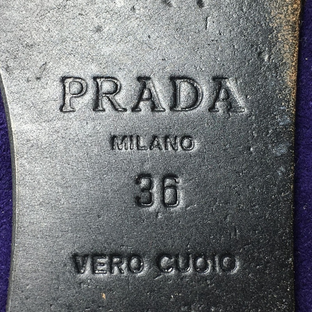 Prada Milano Ballet Flats Shoes Size 36/6 Purple - Picture 8 of 8